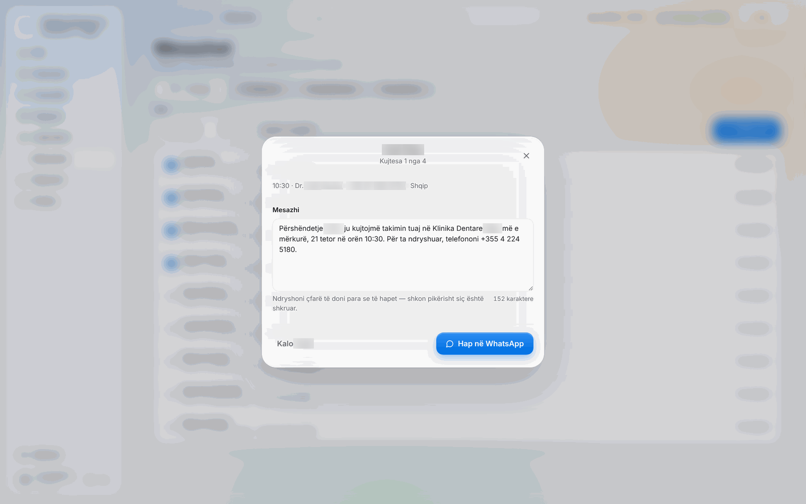 DentalCare – WhatsApp reminder ready to send