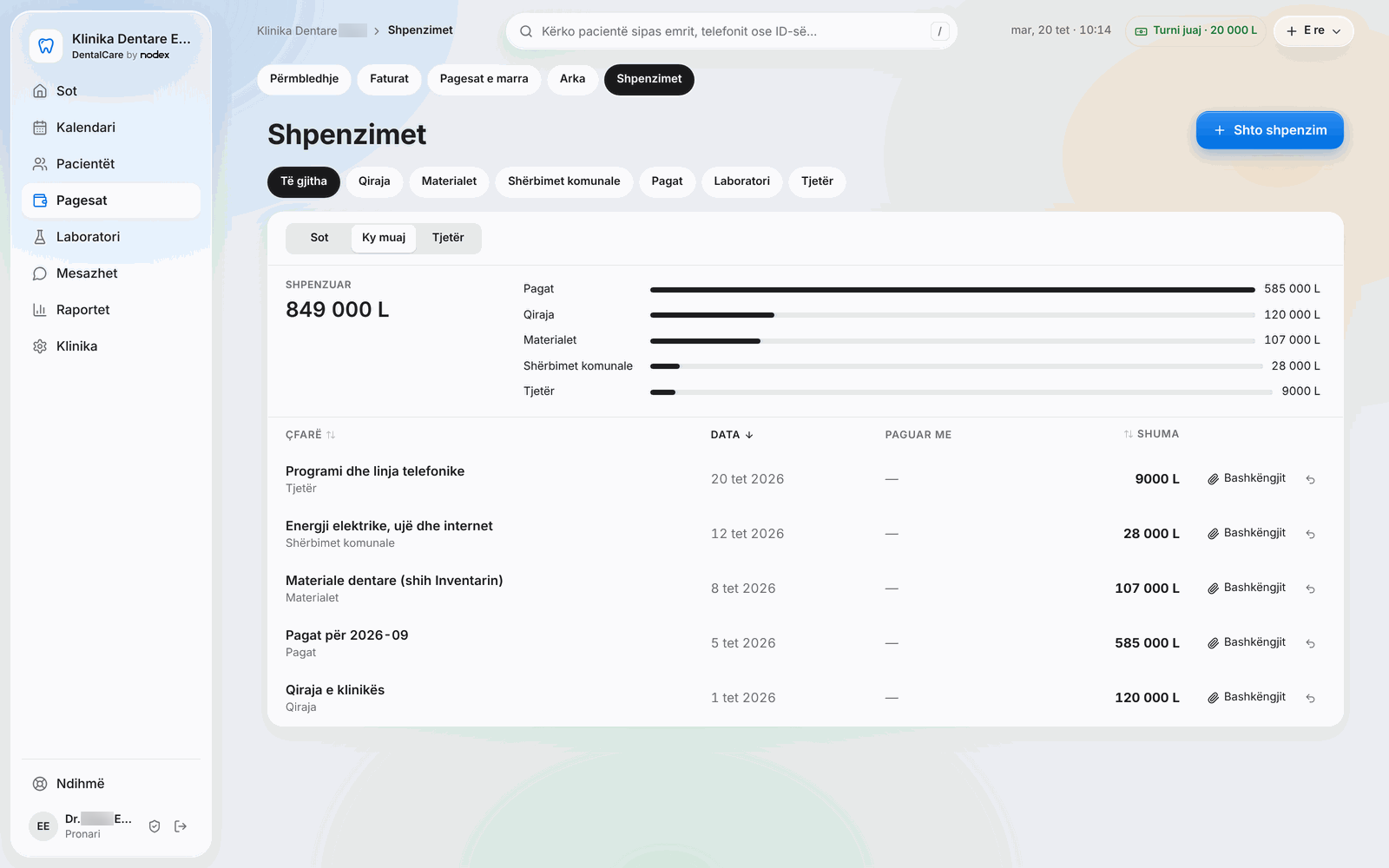 DentalCare – Expenses
