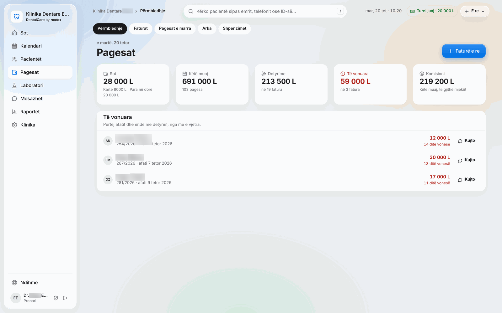 DentalCare – Payments overview